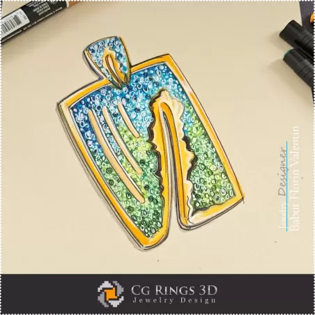 Croquis Pendentif - Joaillerie Design