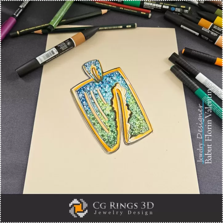 Boceto de Colgante-Diseño de Joyería