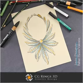 Boceto de Collar - Diseño de Joyería