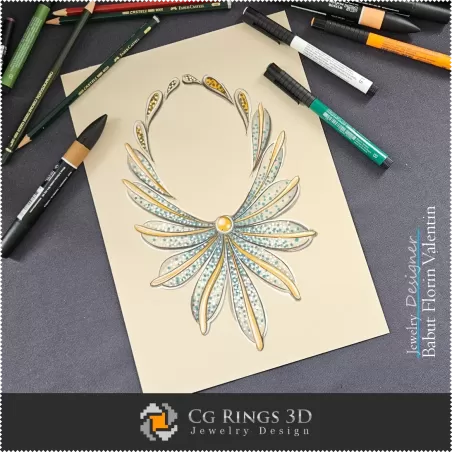 Boceto de Collar - Diseño de Joyería