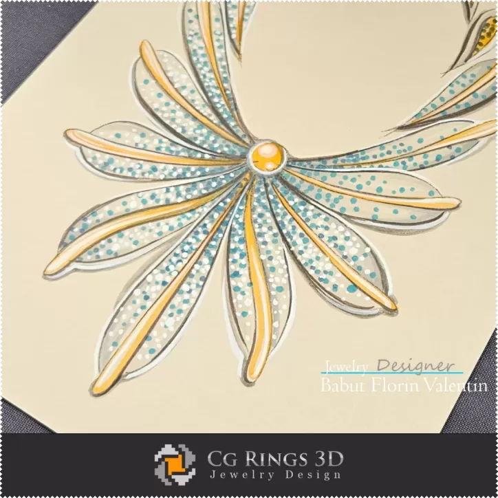Halsketten-Skizze – Schmuckdesign
