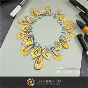 Necklace Sketch-Jewelry Design