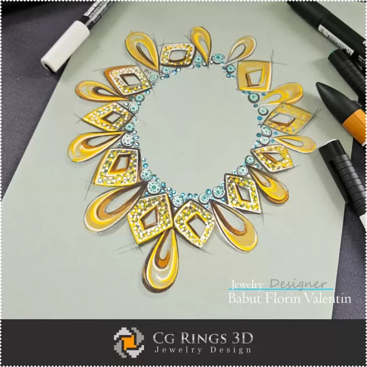 Necklace Sketch-Jewelry Design