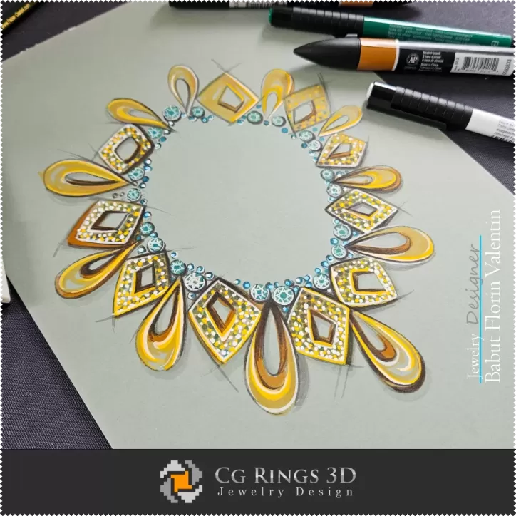 Necklace Sketch-Jewelry Design