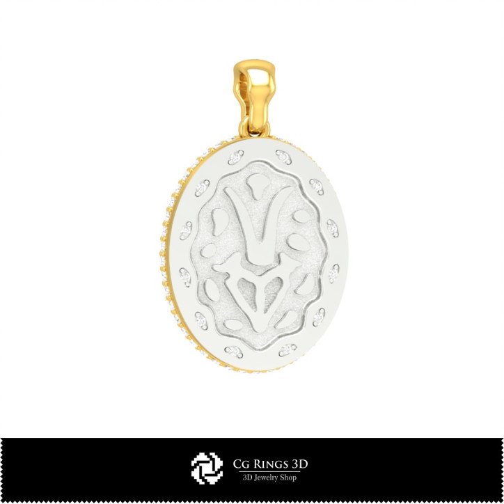 3D Women's Capricorn Zodiac Pendant