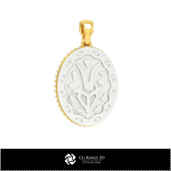 3D Women's Capricorn Zodiac Pendant Home,  Jewelry 3D CAD, Pendants 3D CAD , 3D Zodiac Pendants