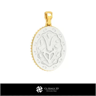 3D Women's Capricorn Zodiac Pendant Home, Jewelry 3D CAD, Pendants 3D CAD , 3D Zodiac Pendants