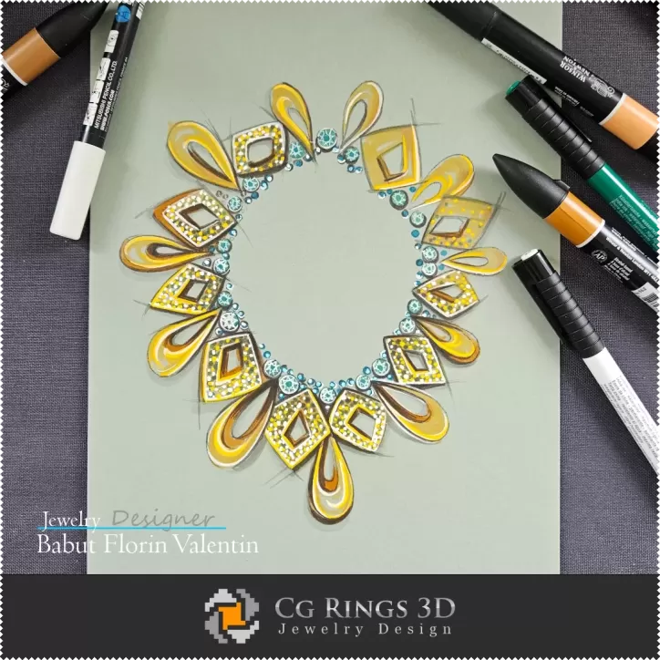Boceto de collar - Diseño de joyas