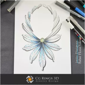 Croquis de Collier-Joaillerie Design