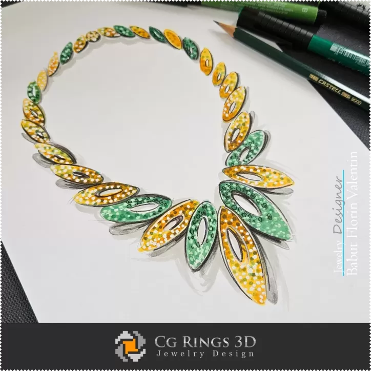 Necklace Sketch-Jewelry Design