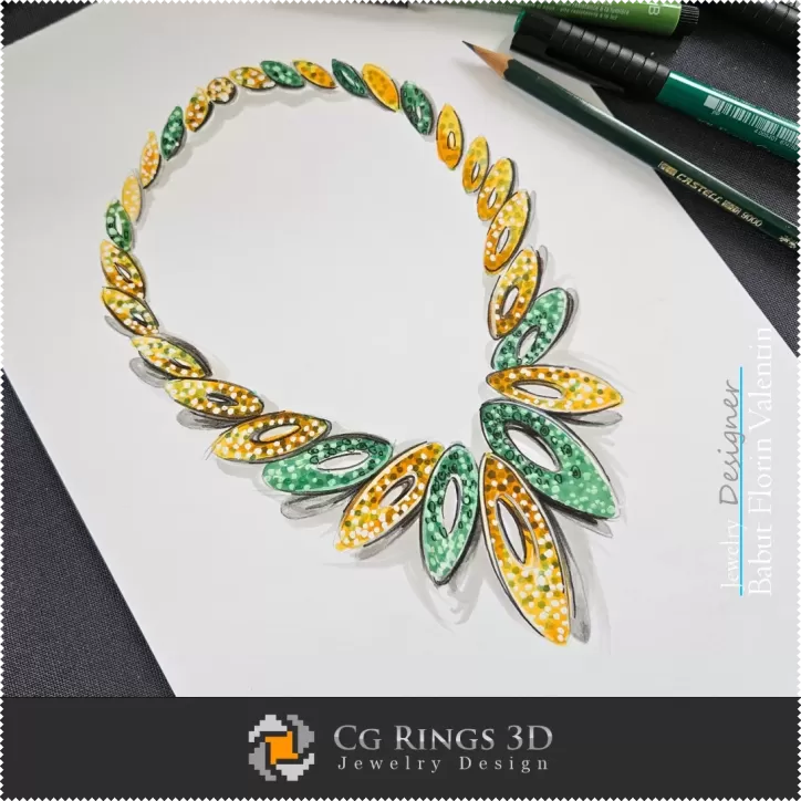 Schizzo Collana-Design Gioielli
