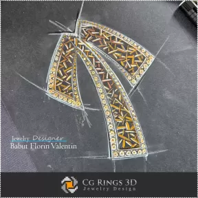 Widder Sternzeichen Anhänger Skizze - Schmuckdesign