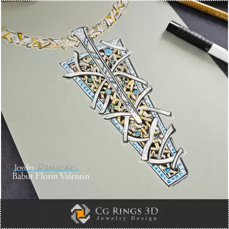 Anhänger-Skizze - Schmuckdesign