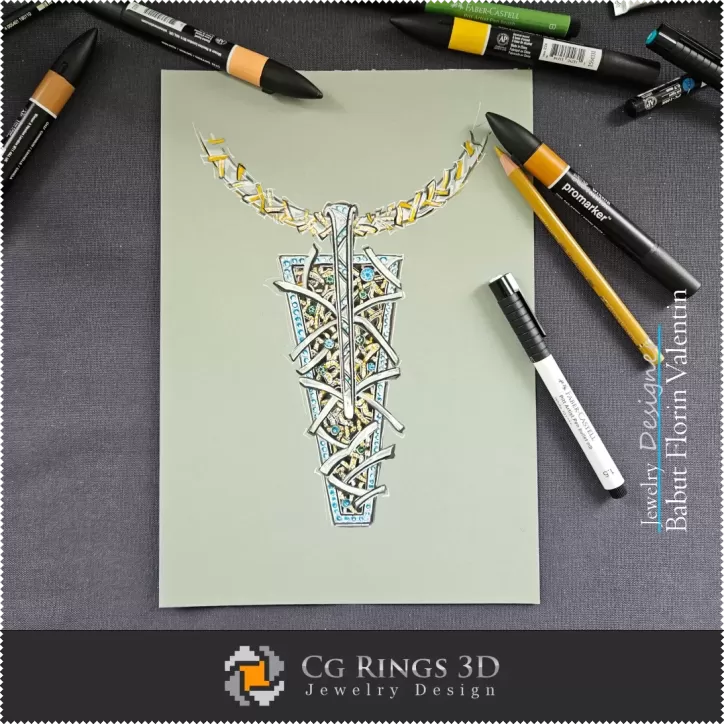 Croquis Pendentif - Joaillerie Design