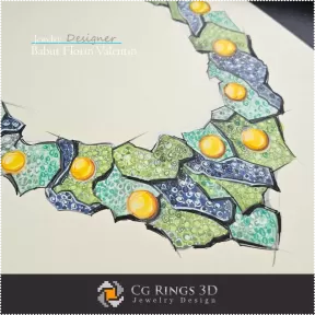 项链草图-珠宝设计