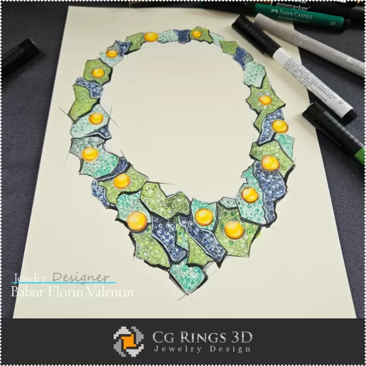 Necklace Sketch-Jewelry Design