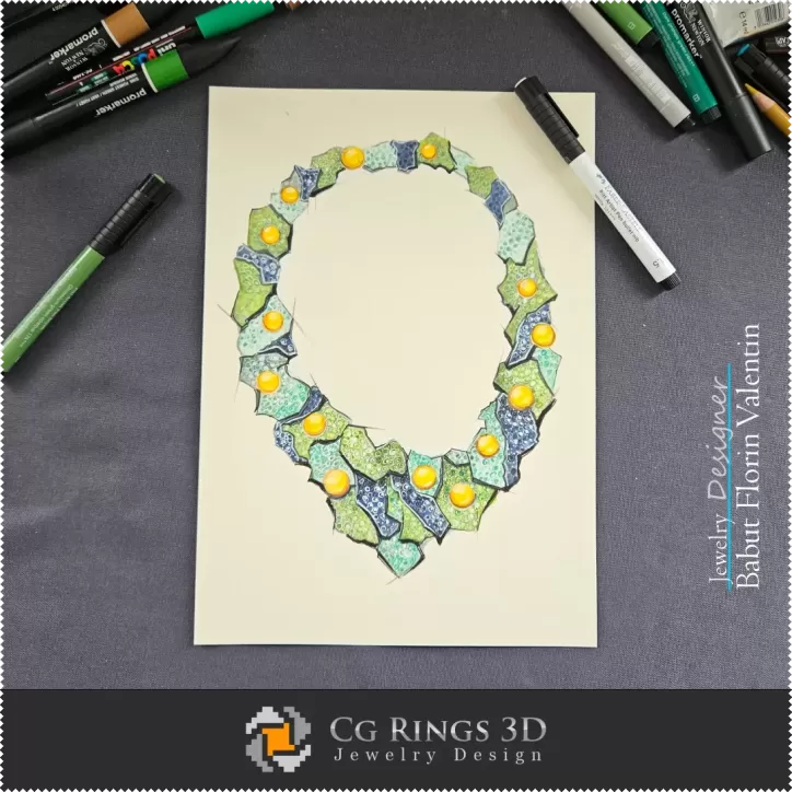 Necklace Sketch-Jewelry Design