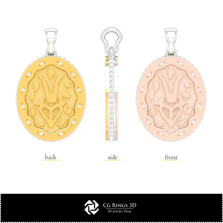 Ciondolo 3D Donna Capricorno Zodiaco