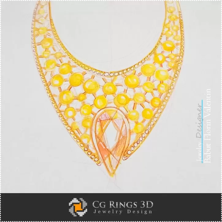 Boceto de collar-Diseño de joyería