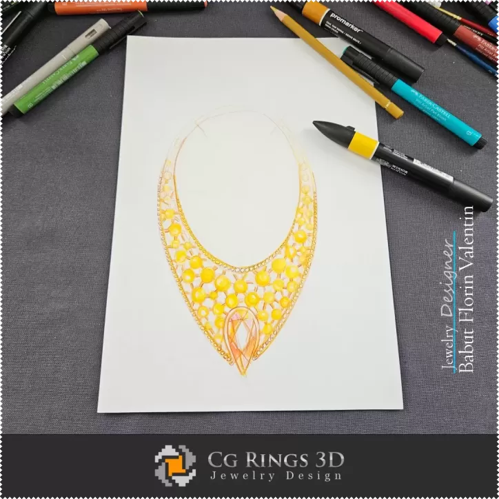 Necklace Sketch-Jewelry Design