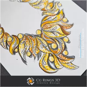 Boceto de Collar-Diseño de Joyería