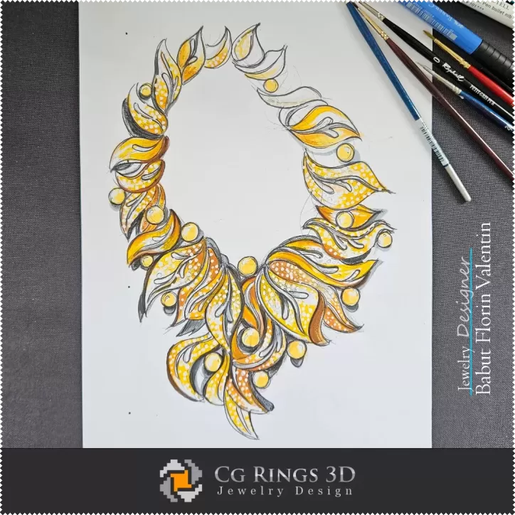 Necklace Sketch-Jewelry Design