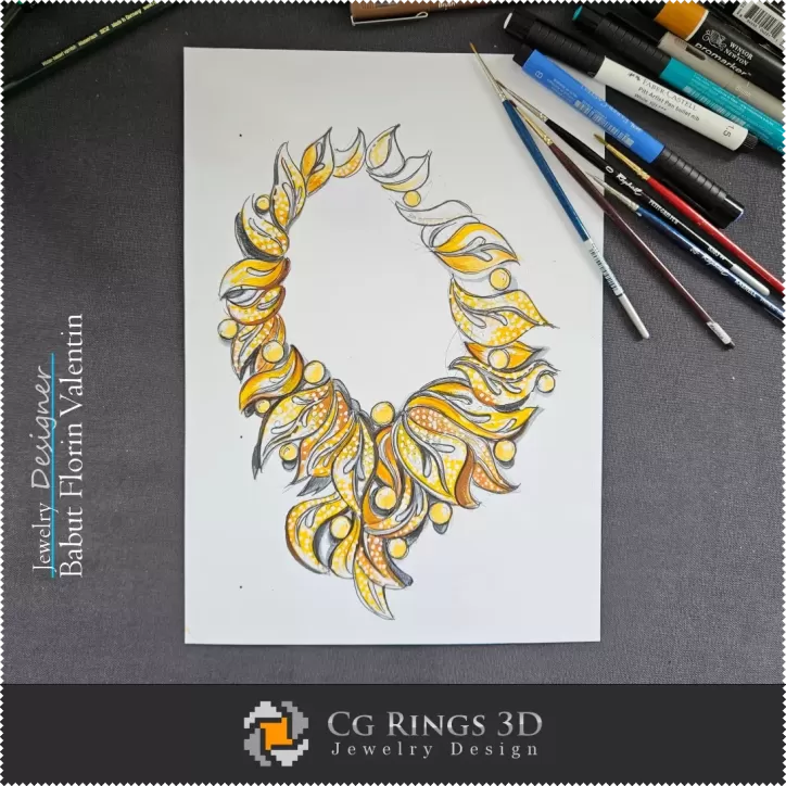 Necklace Sketch-Jewelry Design