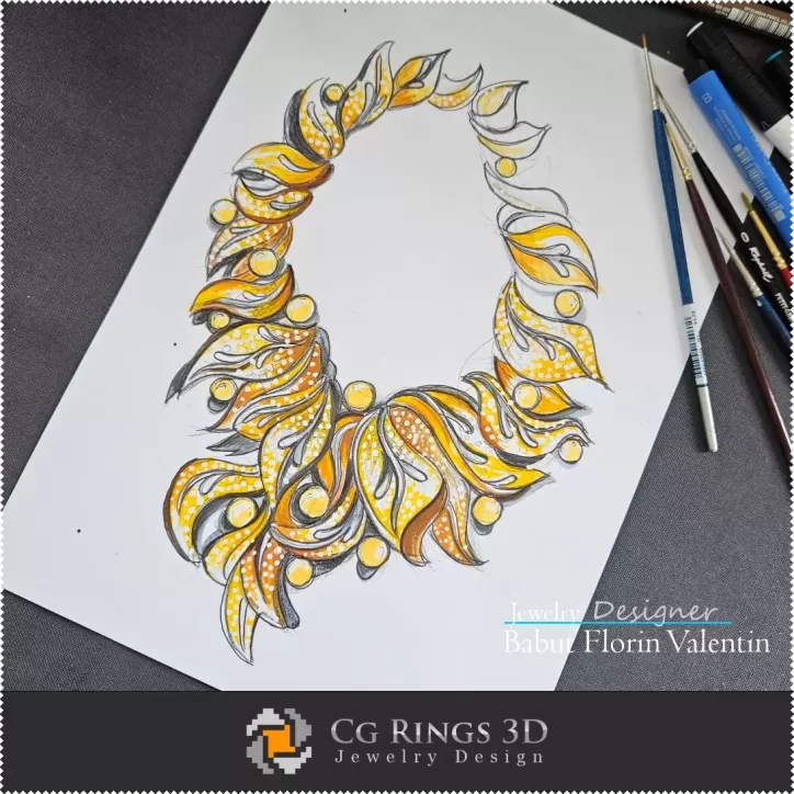 Necklace Sketch-Jewelry Design