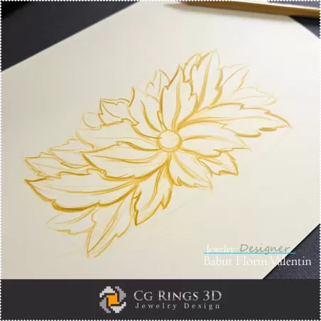 Boceto de pulsera - Diseño de joyería