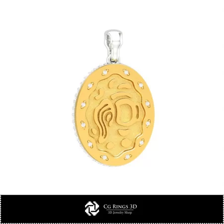 Pendentif 3D Femme Verseau