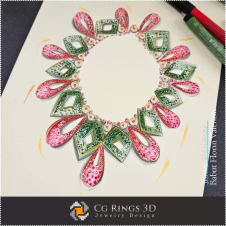 Boceto de Collar-Diseño de Joyería