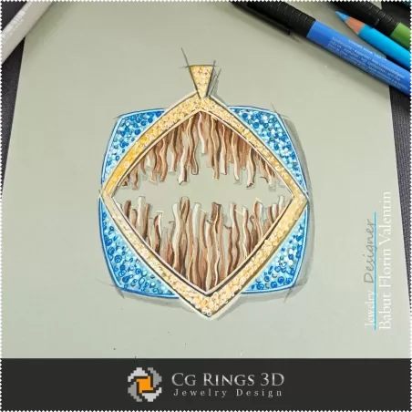 Croquis Pendentif - Joaillerie Design