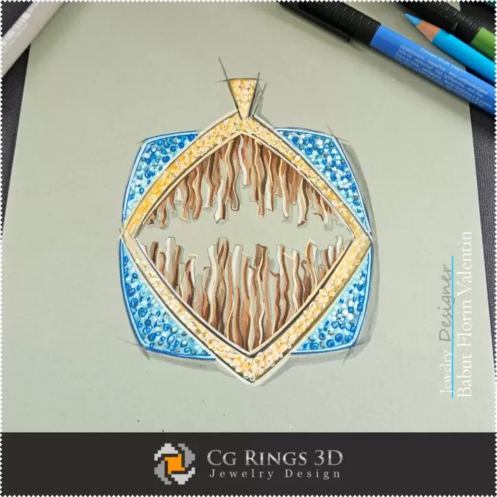 Boceto de colgante-Diseño de joyas