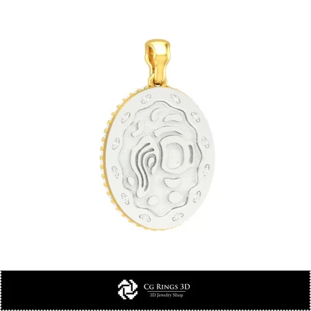 3D Women's Aquarius Zodiac Pendant