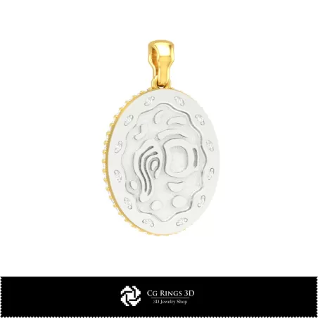 Colgante Zodiacal Acuario 3D para Mujer