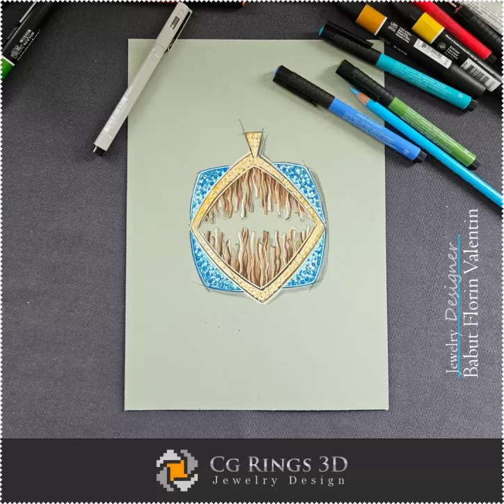 Boceto de colgante-Diseño de joyas