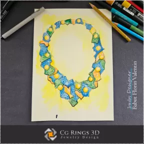 Boceto de Collar - Diseño de Joyería
