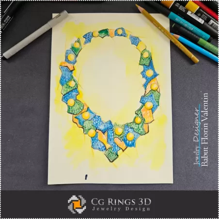 Necklace Sketch-Jewelry Design