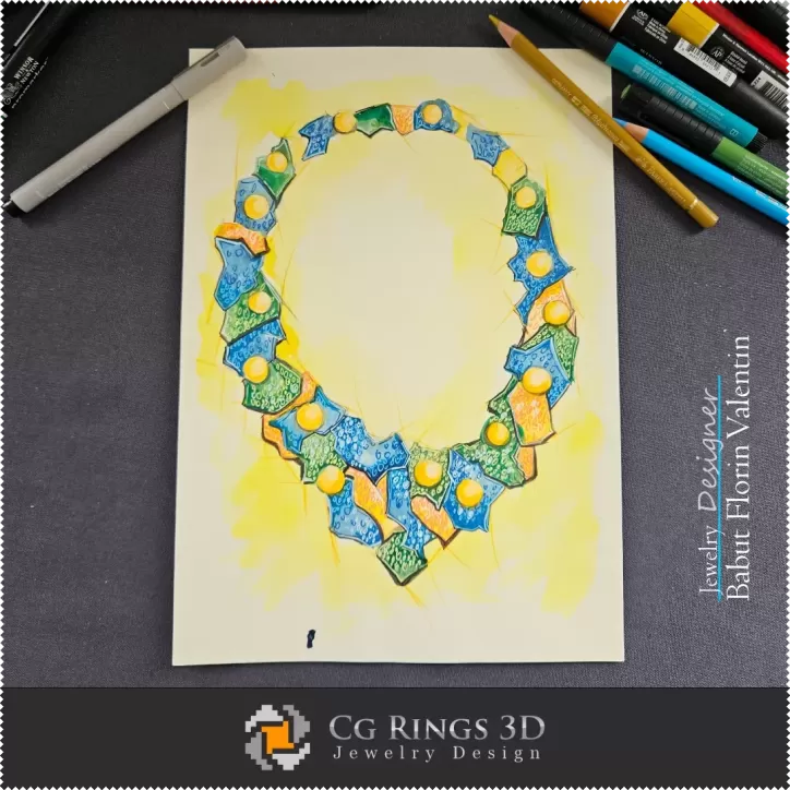 Schizzo di Collana - Design di Gioielli