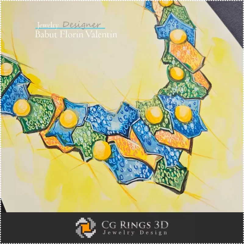 Halskette Skizze - Schmuckdesign