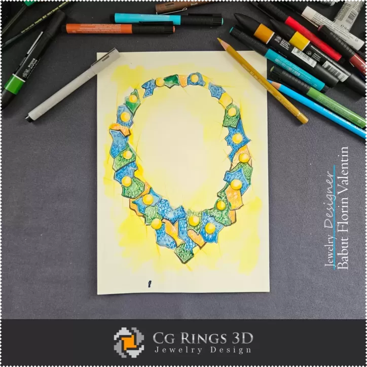 Necklace Sketch-Jewelry Design