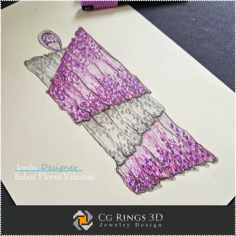 Schizzo di Ciondolo-Design Gioielli