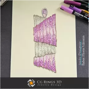 Boceto de colgante-Diseño de joyería