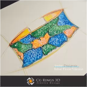 Boceto de Pulsera - Diseño de Joyería