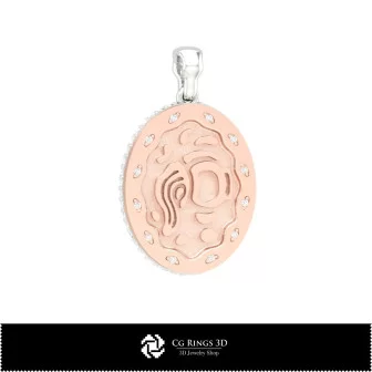 3D Women's Aquarius Zodiac Pendant Home, Jewelry 3D CAD, Pendants 3D CAD , 3D Zodiac Pendants