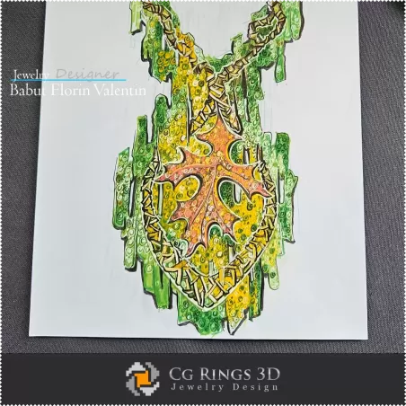 Boceto de Collar - Diseño de Joyería