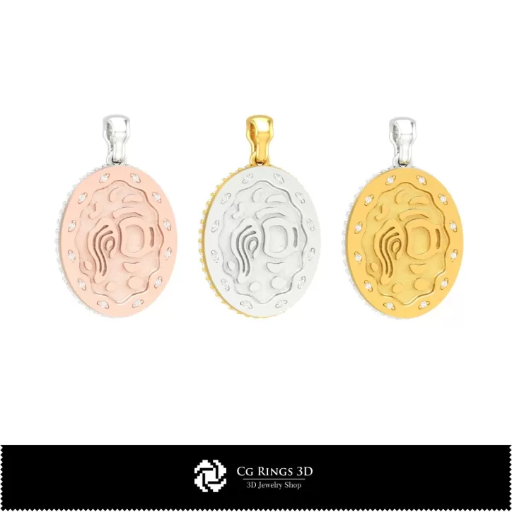 Pendentif 3D Femme Verseau
