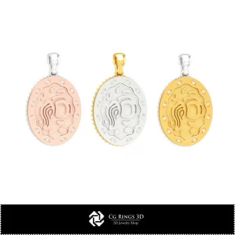 3D Damen Wassermann Sternzeichen Anhänger Zuhause, Schmuck 3D CAD, Anhänger 3D CAD, 3D Sternzeichen Anhänger