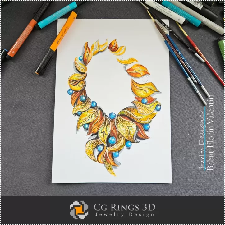 Necklace Sketch-Jewelry Design