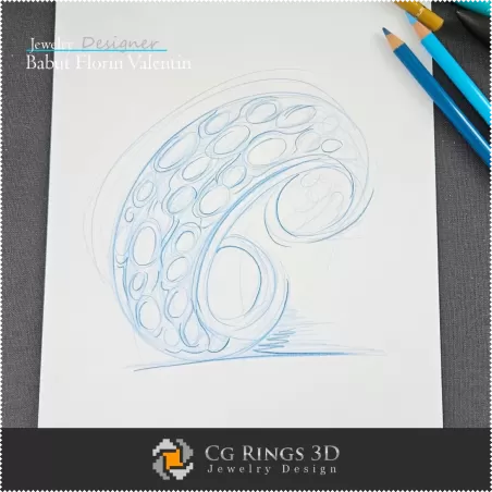 Boceto de Pulsera - Diseño de Joyería